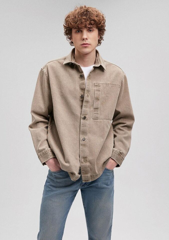 MAVİ ERKEK CEPLİ GÖMLEK Defne Yeşili 0211015-71483 YEŞİL - XS