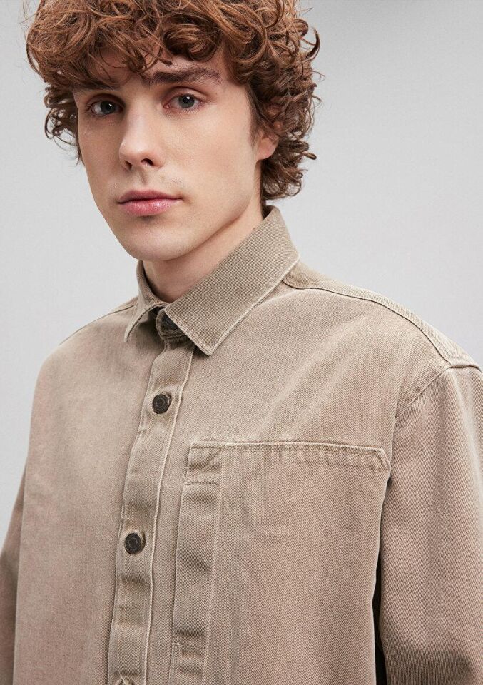 MAVİ ERKEK CEPLİ GÖMLEK Defne Yeşili 0211015-71483 YEŞİL - XS