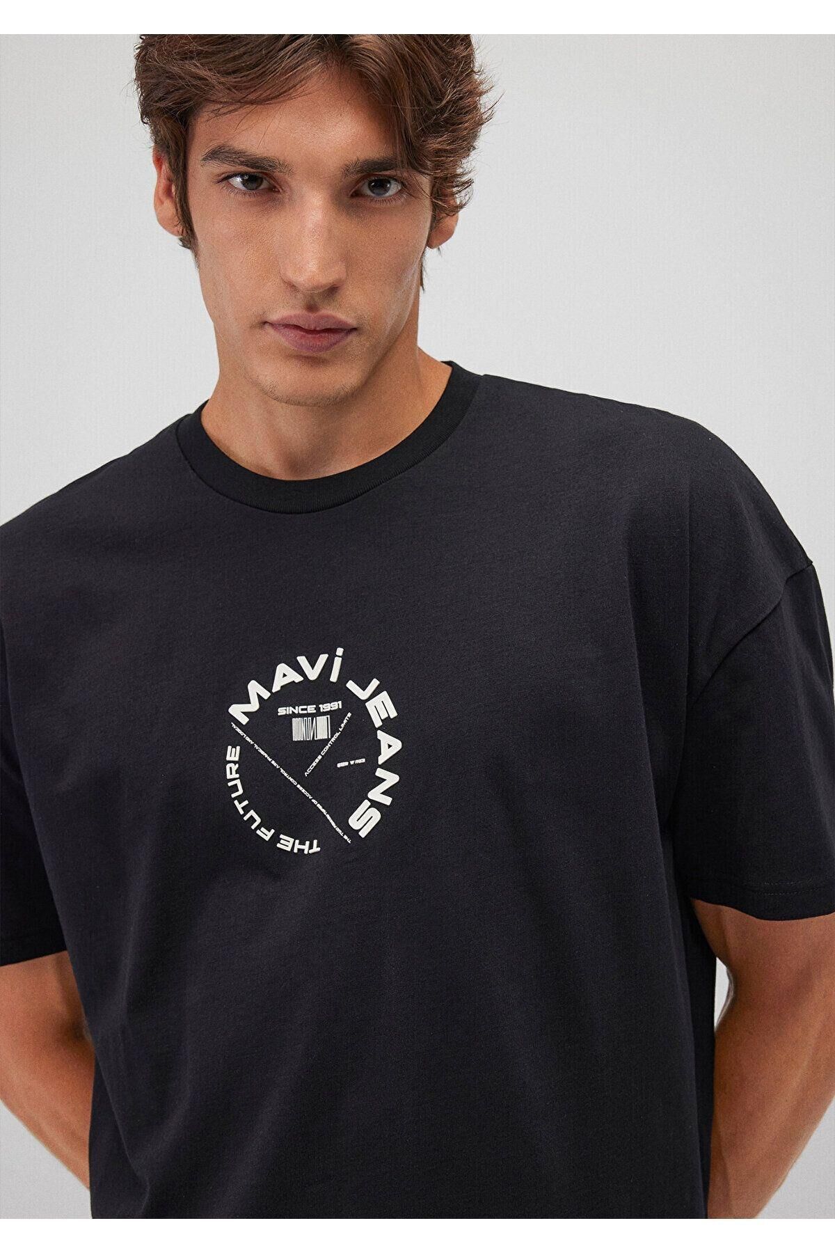 MAVİ ERKEK MAVİ JEANS BASKILI TİŞÖRT Siyah 0611719-900