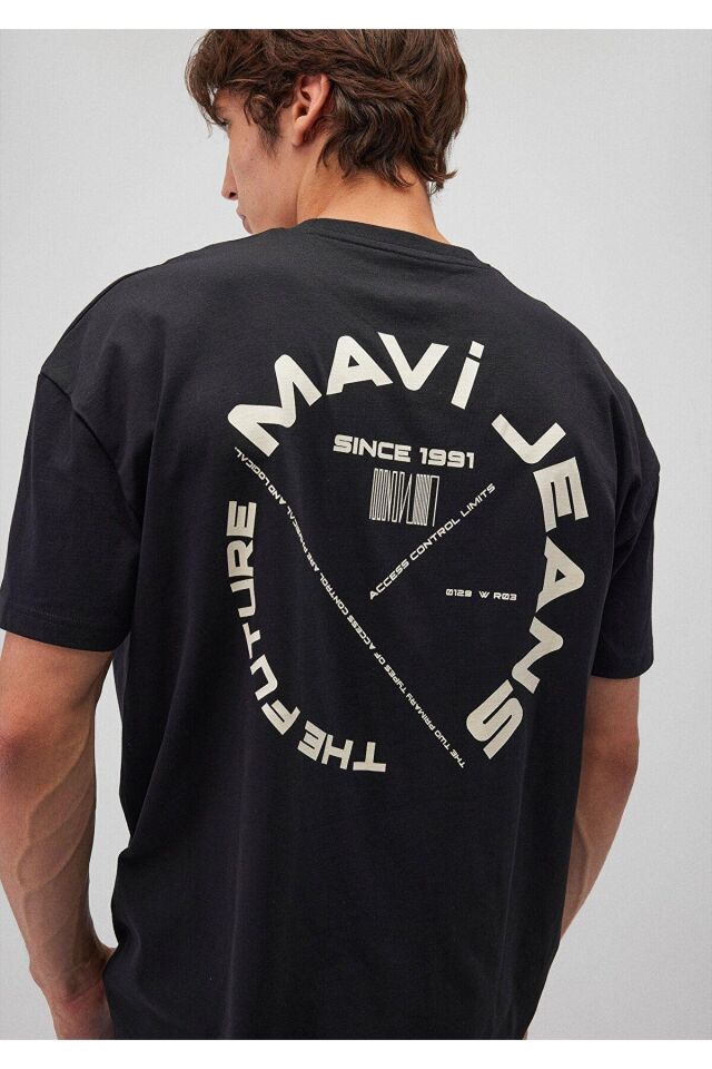 MAVİ ERKEK MAVİ JEANS BASKILI TİŞÖRT Siyah 0611719-900