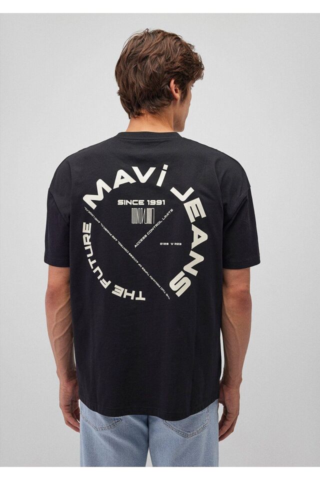MAVİ ERKEK MAVİ JEANS BASKILI TİŞÖRT Siyah 0611719-900