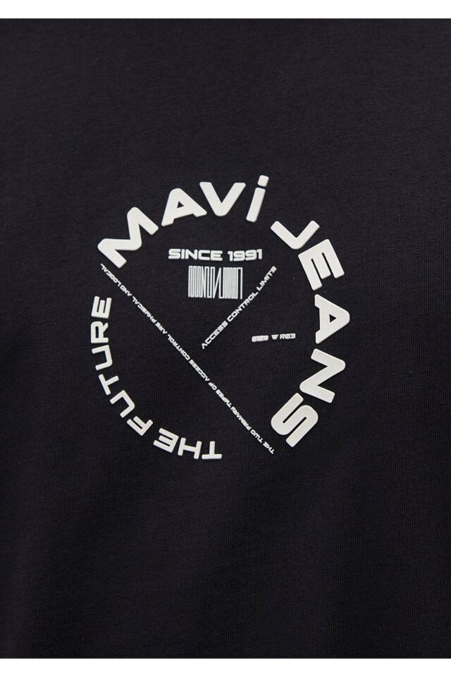 MAVİ ERKEK MAVİ JEANS BASKILI TİŞÖRT Siyah 0611719-900