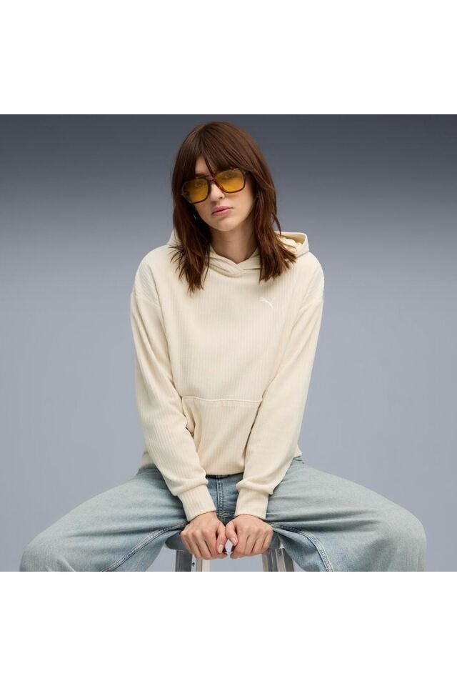 PUMA KADIN CEKET ESS ELEVATED VELOUR HOODİE 68810787