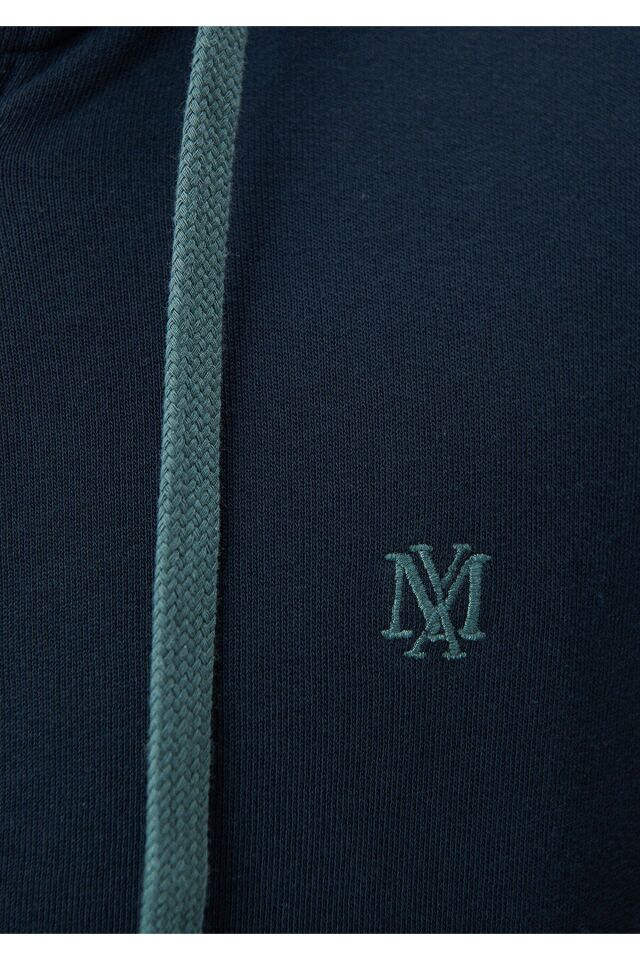 MAVİ ERKEK FERMUARLI SWEATSHIRT  Gece Lacivert 065582-26828