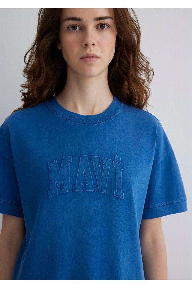 MAVİ KADIN MAVİ BASKILI TİŞÖRT Galaxy Blue 1613224-88121