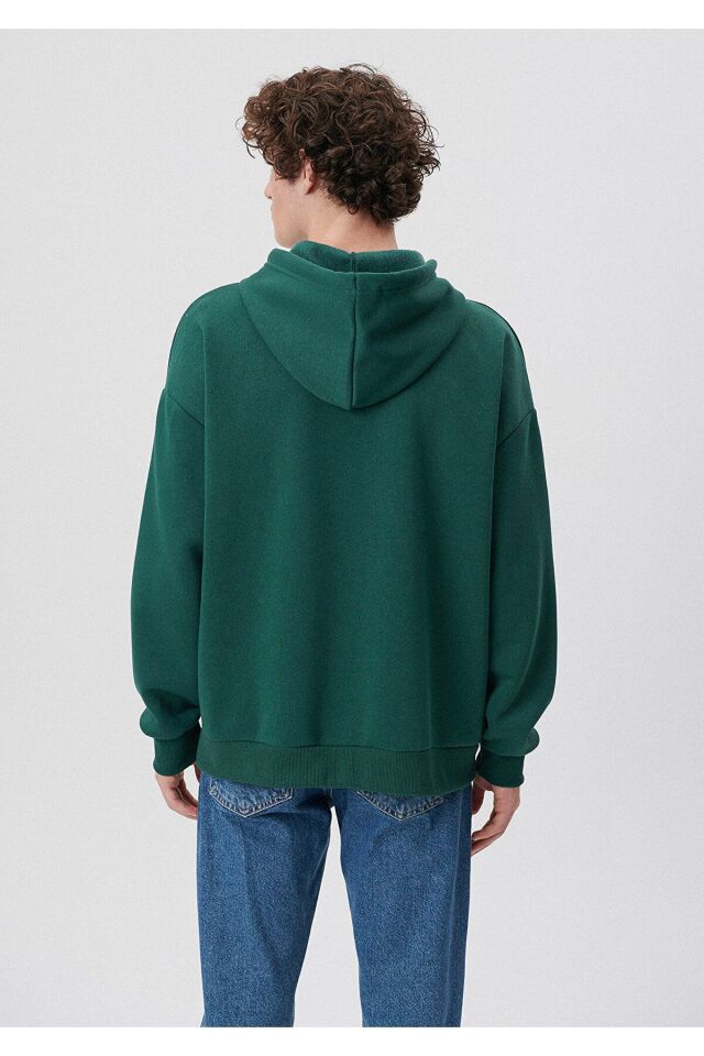 MAVİ ERKEK MAVİ BASKILI SWEATSHIRT Zümrüt Yeşil 067149-71874