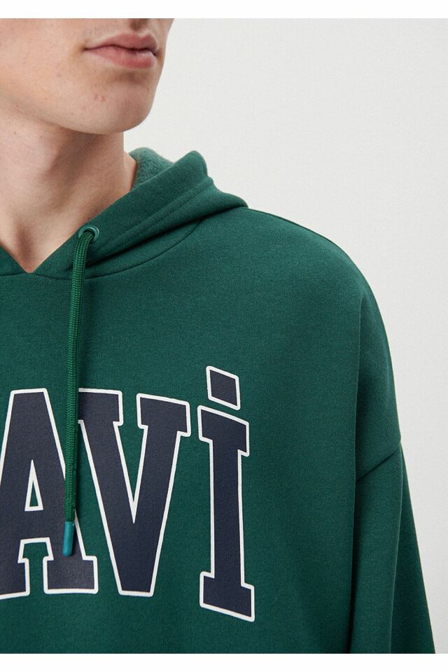 MAVİ ERKEK MAVİ BASKILI SWEATSHIRT Zümrüt Yeşil 067149-71874