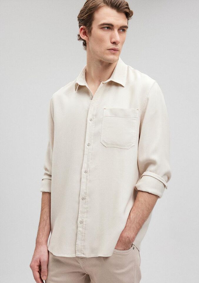 MAVİ ERKEK CEPLİ GÖMLEK Sis Gri 0210949-80618