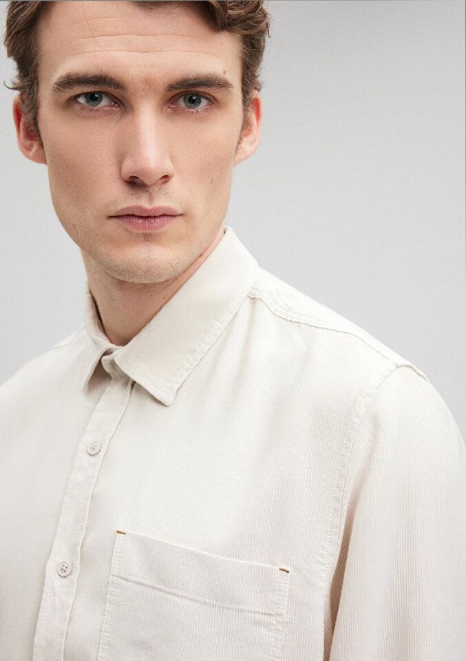 MAVİ ERKEK CEPLİ GÖMLEK Sis Gri 0210949-80618