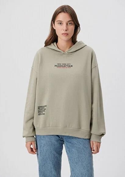MAVİ KADIN KAPÜŞONLU SWEATSHIRT Desert Sage 1S10012-85873 YEŞİL - M