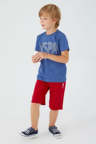 U.S. POLO ASSN. ERKEK ÇOCUK BERMUDA TAKIM US1334-4 GECE MAVİSİ - 4-5