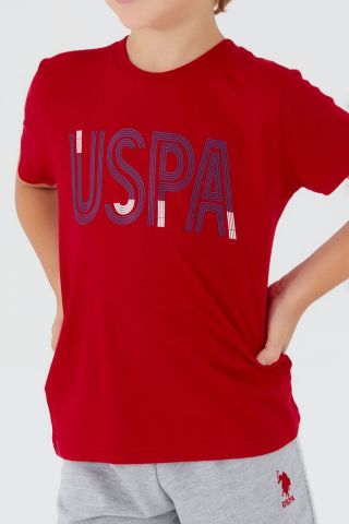 U.S. POLO ASSN. ERKEK ÇOCUK BERMUDA TAKIM US1334-4 KIRMIZI - 4-5