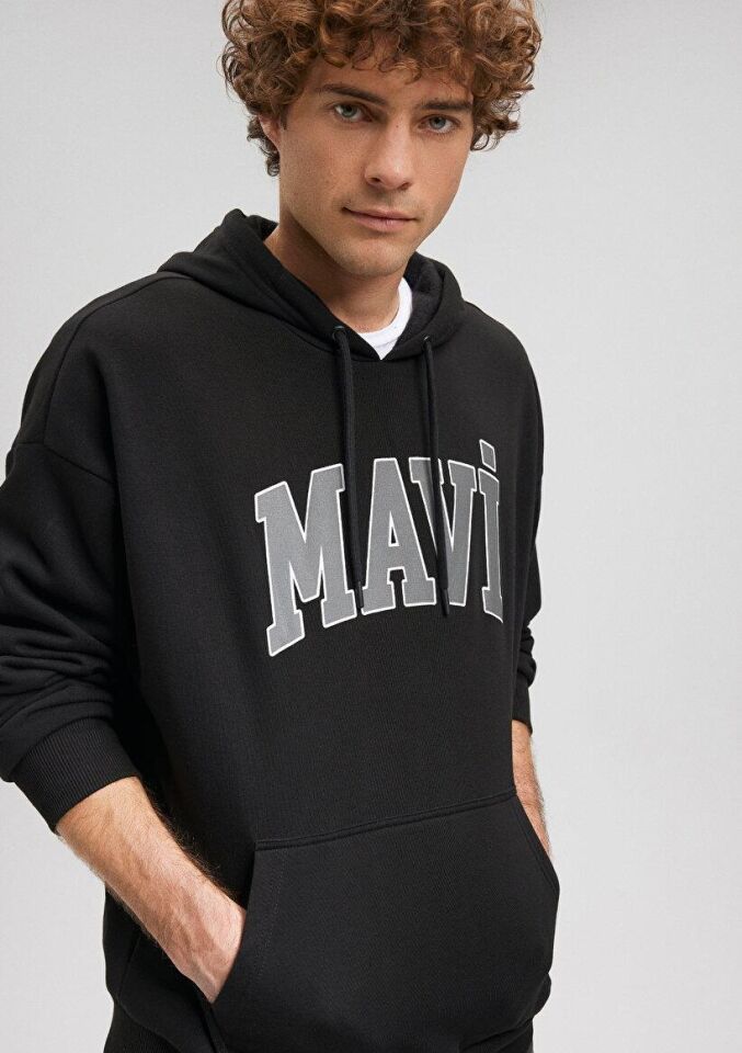 MAVİ ERKEK MAVİ BASKILI SWEATSHIRT Siyah 067149-902