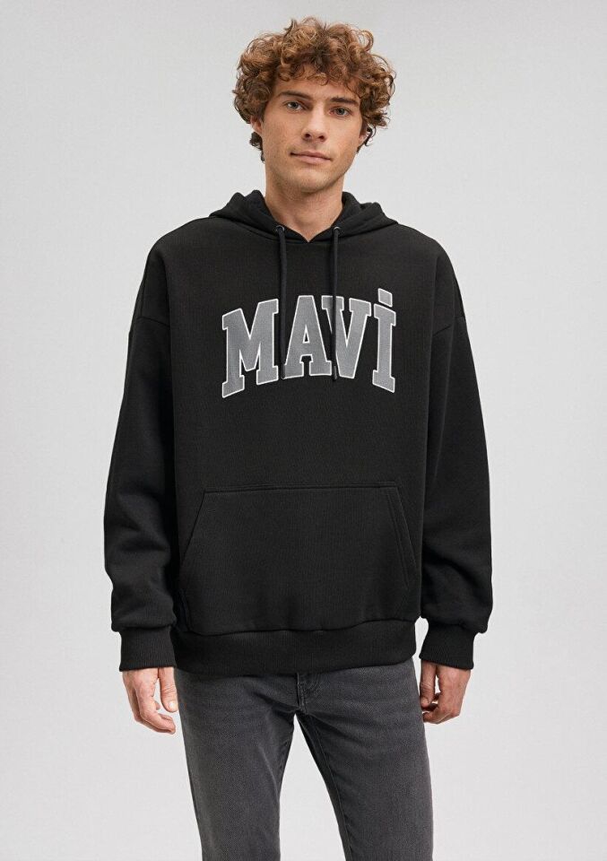 MAVİ ERKEK MAVİ BASKILI SWEATSHIRT Siyah 067149-902