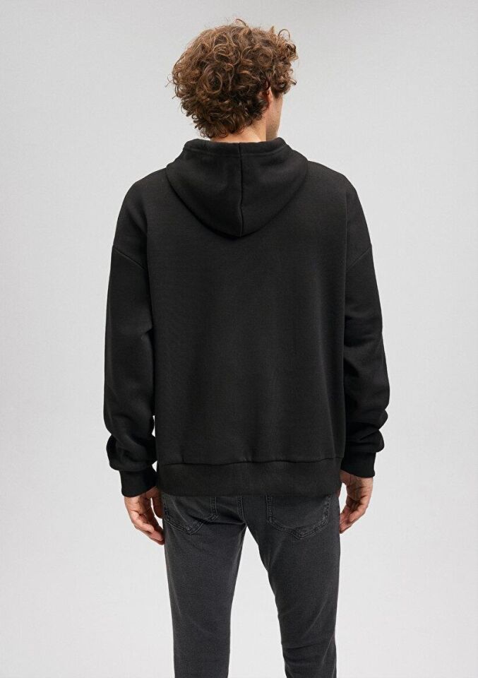 MAVİ ERKEK MAVİ BASKILI SWEATSHIRT Siyah 067149-902