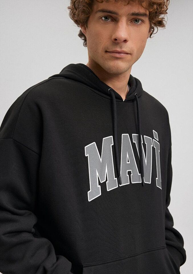 MAVİ ERKEK MAVİ BASKILI SWEATSHIRT Siyah 067149-902