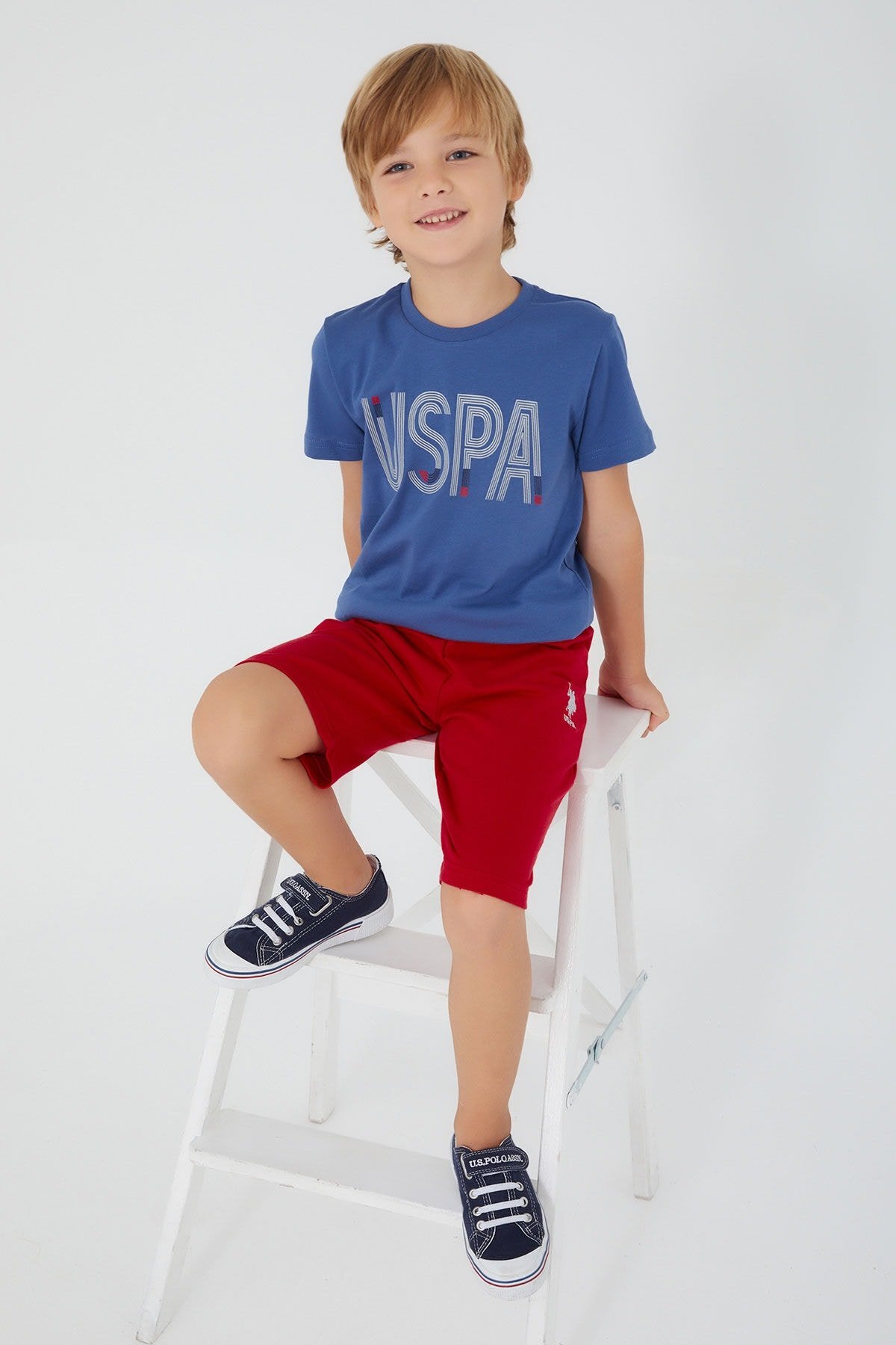 U.S. POLO ASSN. ERKEK ÇOCUK BERMUDA TAKIM US1334-G GECE MAVİSİ - 9-10