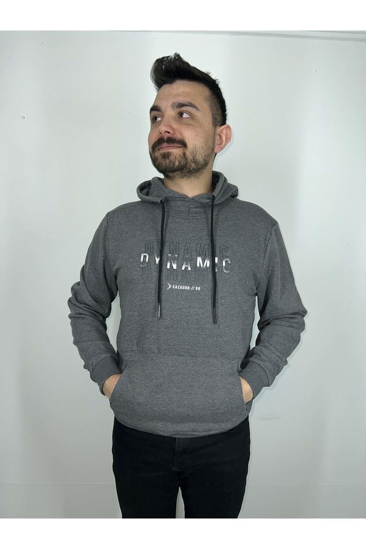 CAZADOR ERKEK CAZ 5058 3 İPL. KAPŞ. SWEAT 22KCEEO05058 ANT.MELANJ - S