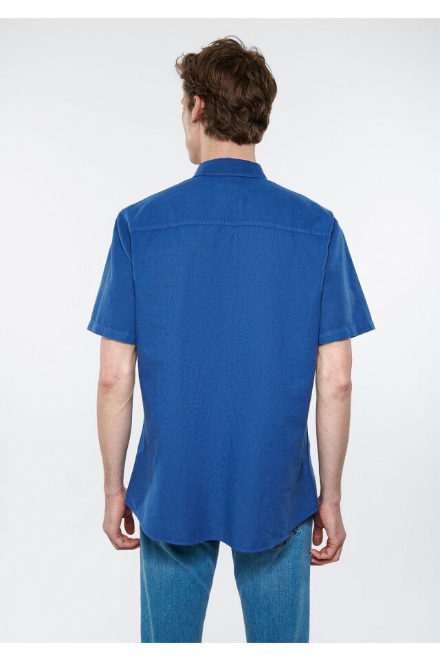 MAVİ ERKEK KISA KOL GÖMLEK Derin Lacivert 0210607-70719