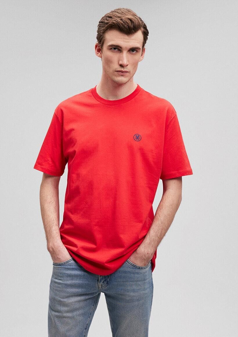 MAVİ ERKEK LOGO NAKIŞLI TİŞÖRT Kırmızı 067074-70471