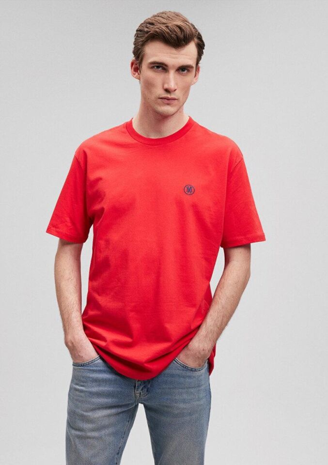 MAVİ ERKEK LOGO NAKIŞLI TİŞÖRT Kırmızı 067074-70471