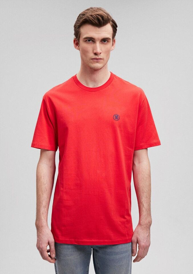 MAVİ ERKEK LOGO NAKIŞLI TİŞÖRT Kırmızı 067074-70471