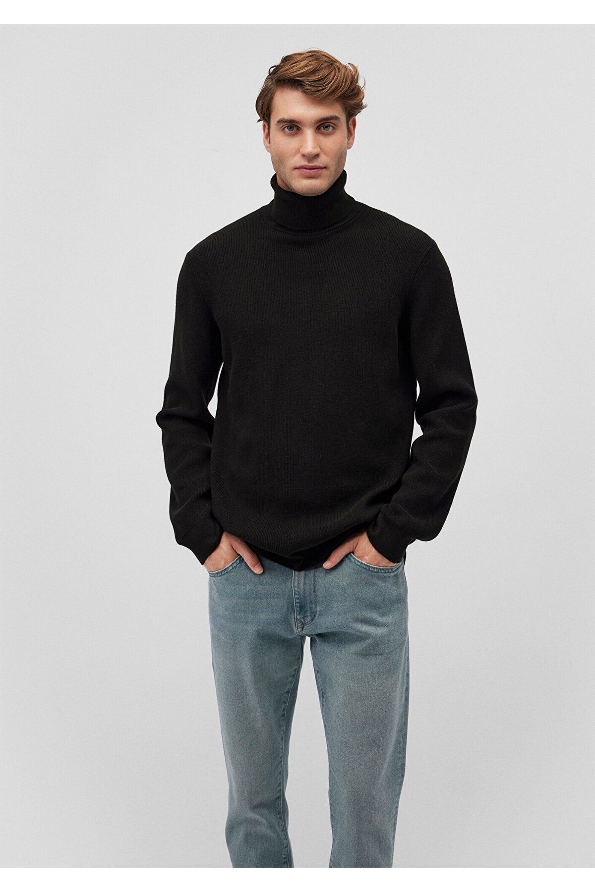 MAVİ ERKEK BOĞAZLI KAZAK Siyah 0710196-900