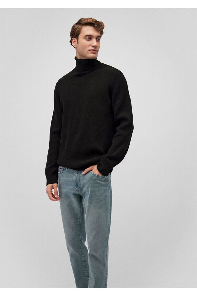 MAVİ ERKEK BOĞAZLI KAZAK Siyah 0710196-900