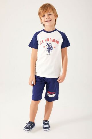 U.S. POLO ASSN. ERKEK ÇOCUK BERMUDA TAKIM US1335-4 KREM - 6-7