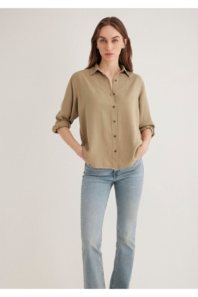 MAVİ KADIN UZUN KOLLU GÖMLEK Chinchilla 1211046-70361