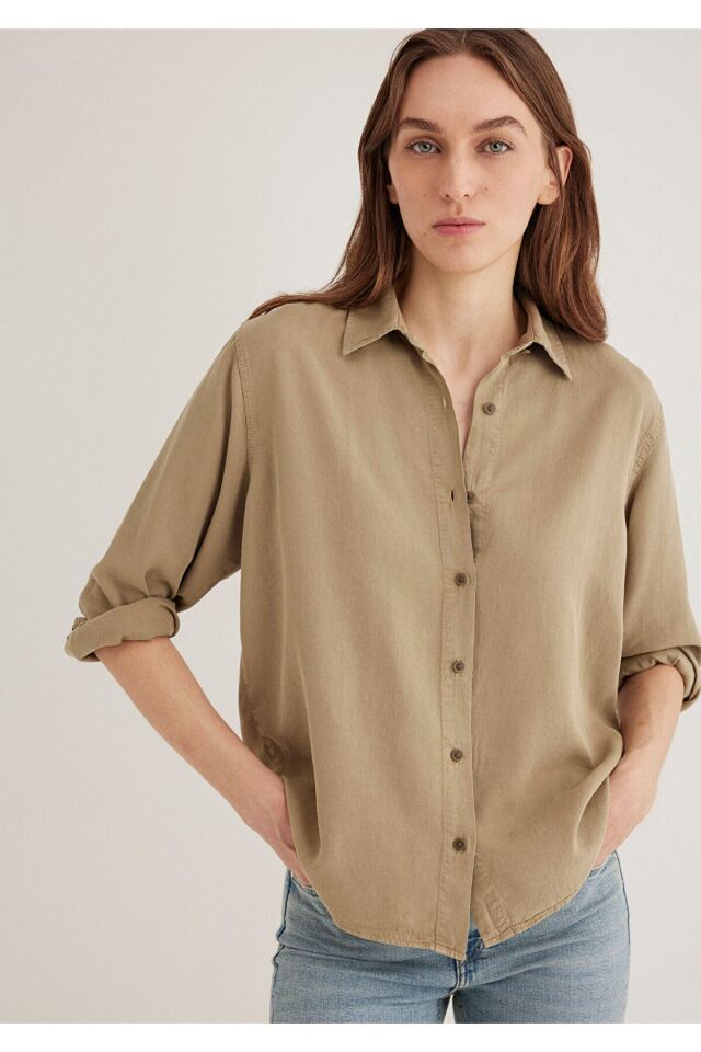 MAVİ KADIN UZUN KOLLU GÖMLEK Chinchilla 1211046-70361