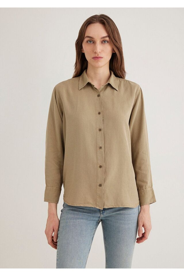 MAVİ KADIN UZUN KOLLU GÖMLEK Chinchilla 1211046-70361