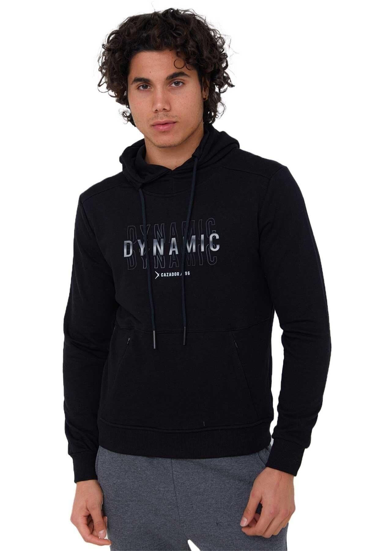 CAZADOR ERKEK CAZ 5058 3 İPL. KAPŞ. SWEAT 22KCEEO05058 SİYAH - XL