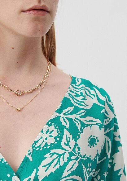 MAVİ KADIN YEŞİL ÇİÇEK BASKILI ELBİSE Yeşil Çiçek B 1310350-85374