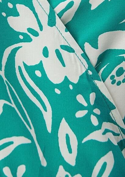 MAVİ KADIN YEŞİL ÇİÇEK BASKILI ELBİSE Yeşil Çiçek B 1310350-85374