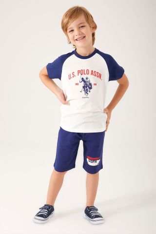 U.S. POLO ASSN. ERKEK ÇOCUK BERMUDA TAKIM US1335-G KREM - 9-10