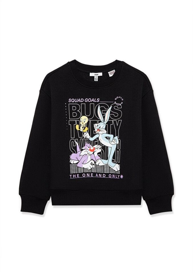 MAVİ ÇOCUK BUGS BUNNY BASKILI SWEATSHIRT Siyah 7S10034-900