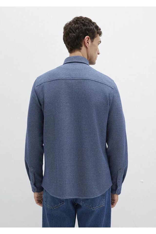 MAVİ ERKEK UZUN KOL GÖMLEK Koyu Denim 0211763-70718
