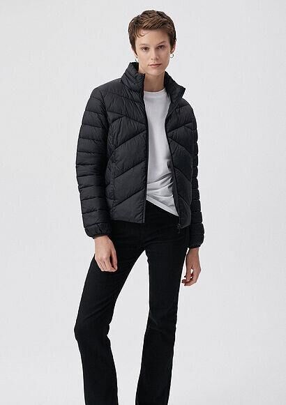 MAVİ KADIN DİK YAKA CEKET Siyah 110698-900