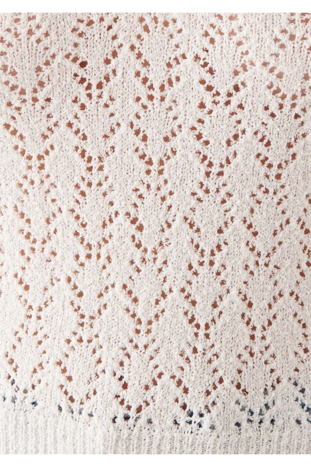 MAVİ KADIN KOLSUZ KAZAK Kırık Beyaz 1710080-81964