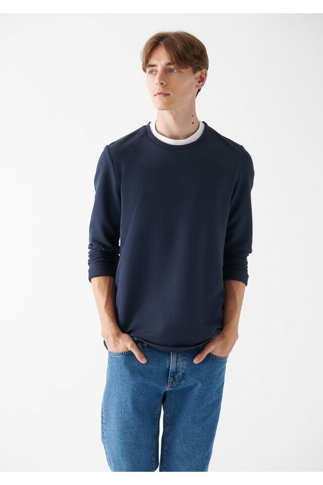MAVİ ERKEK BASIC UZUN KOL TİŞÖRT Gece Lacivert 0610760-70490
