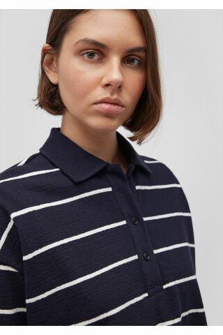 MAVİ KADIN POLO YAKA PENYE Antique White Stripe 1612813-87988