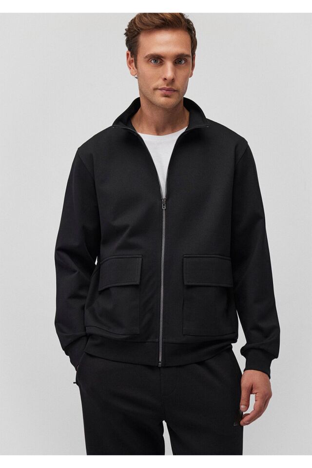 MAVİ ERKEK FERMUARLI SWEATSHIRT Siyah 0S10253-900