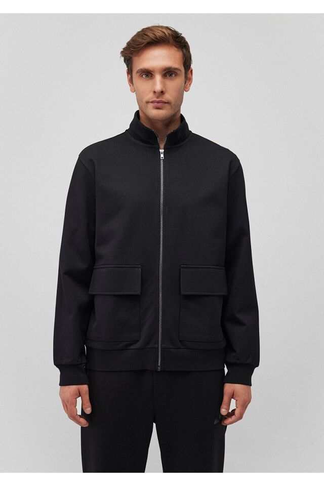 MAVİ ERKEK FERMUARLI SWEATSHIRT Siyah 0S10253-900