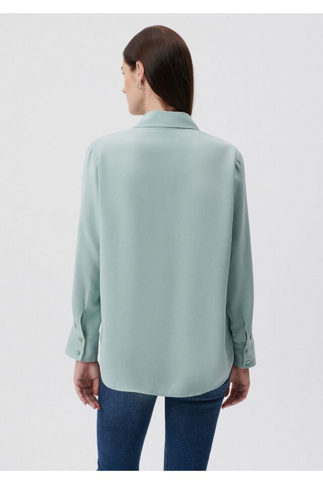 MAVİ KADIN UZUN KOLLU GÖMLEK Blue Surf 1210554-71777