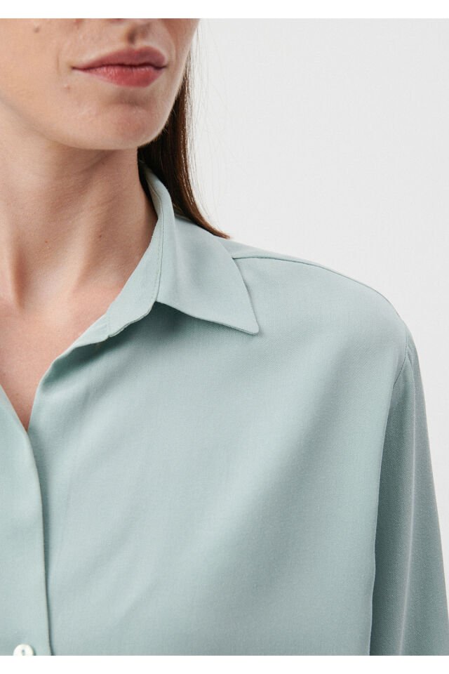 MAVİ KADIN UZUN KOLLU GÖMLEK Blue Surf 1210554-71777