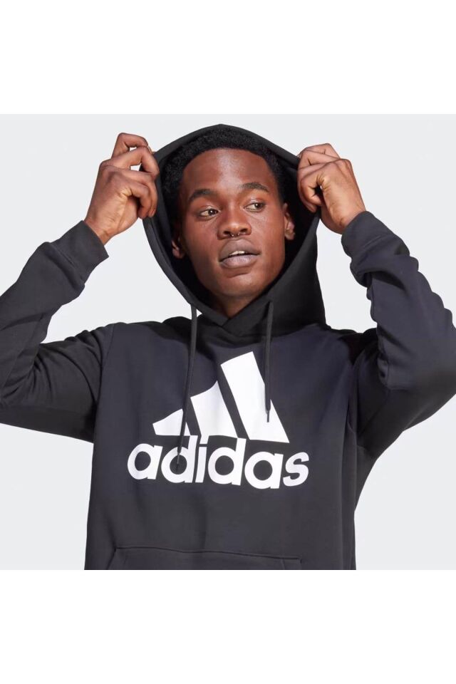 ADİDAS ERKEK KAPÜŞONLU SWEATSHİRT M BL FL HD IB4024 SİYAH - S