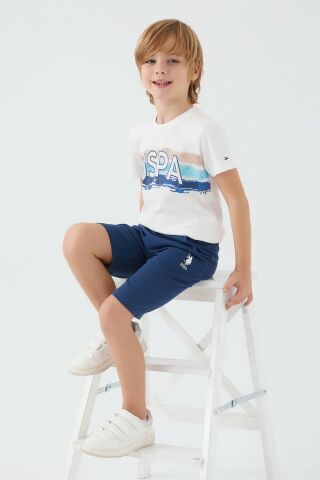 U.S. POLO ASSN. ERKEK ÇOCUK BERMUDA TAKIM US1341-4 KREM - 6-7