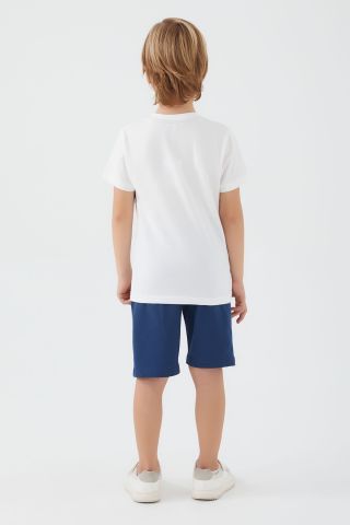 U.S. POLO ASSN. ERKEK ÇOCUK BERMUDA TAKIM US1341-4 KREM - 5-6