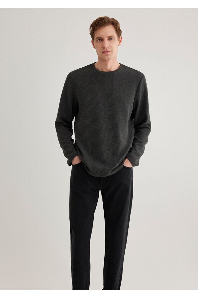 MAVİ ERKEK UZUN KOL PENYE  Antrasit Melanj 064622-26834